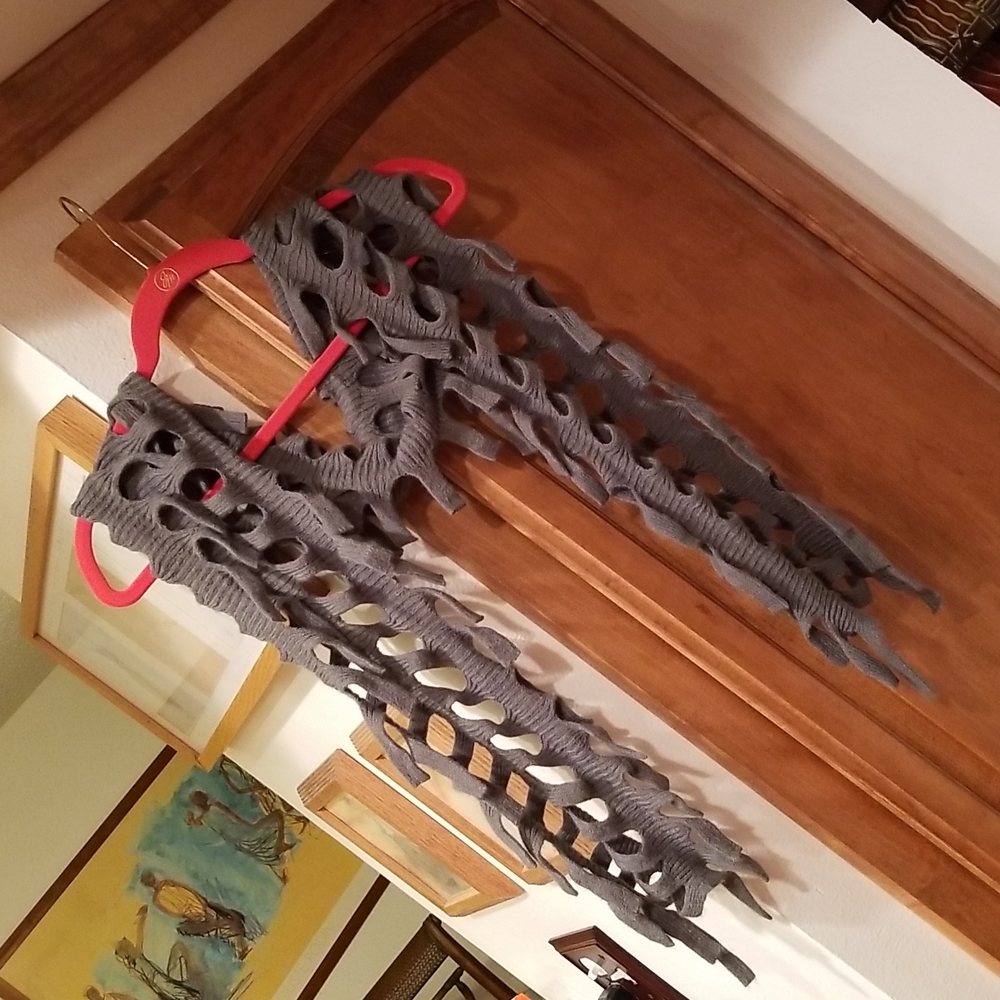 Grey Knit Scarf - Picture 2 of 11